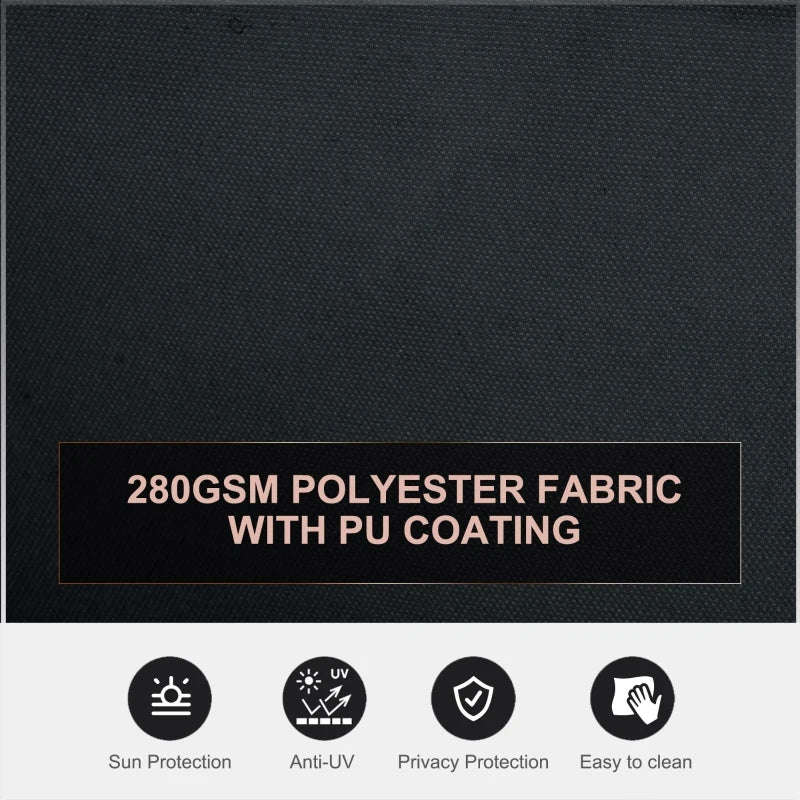 Outsunny 20 Double Retractable Patio Side Awning with UV Protection & Auto Pull-Back