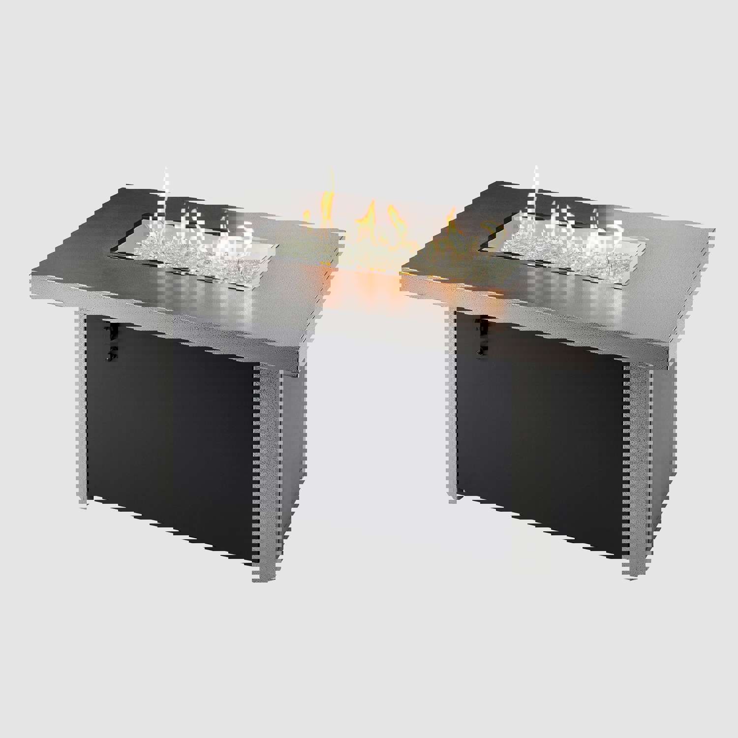 Caden Rectangular Gas Fire Pit Table - Modern Outdoor Patio Decor