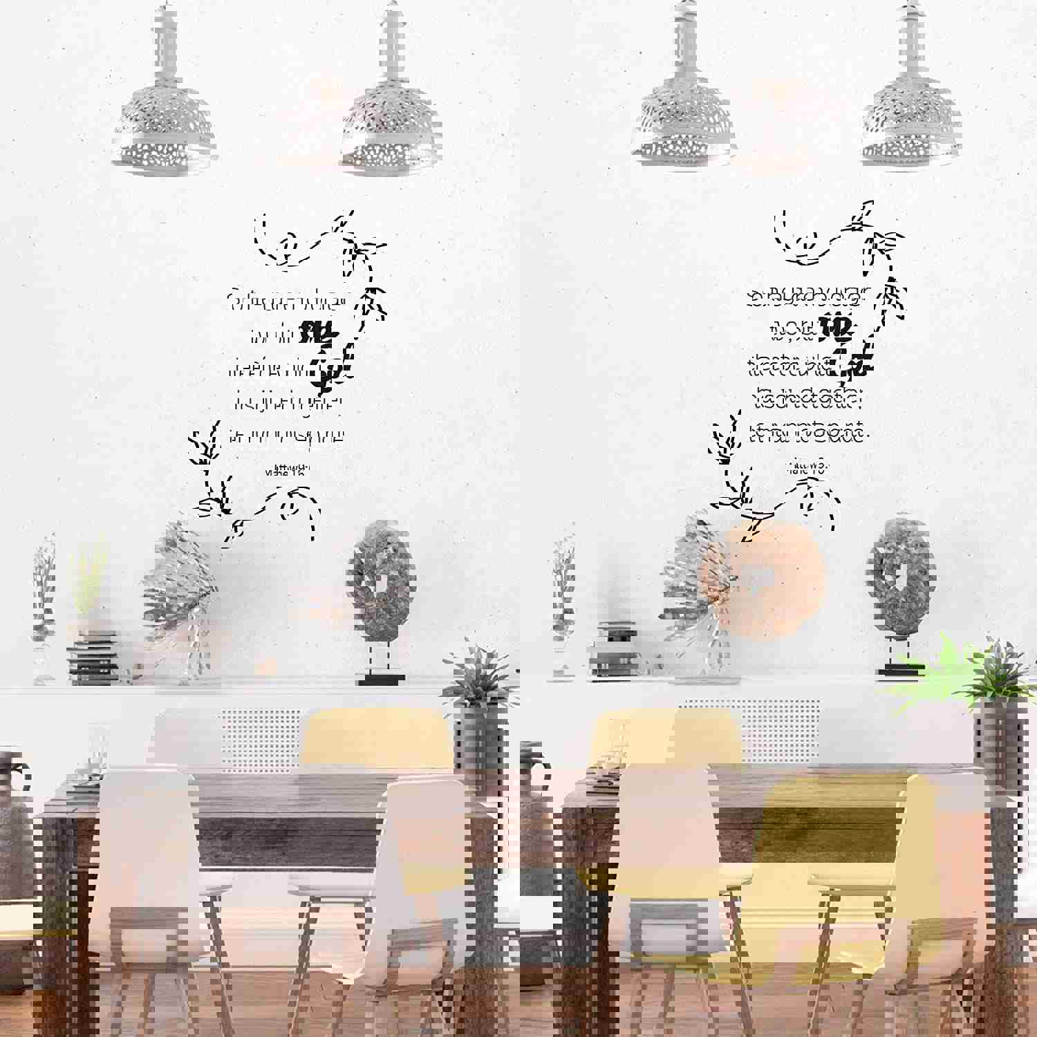 Religious Quotes Vinyl Wall Sticker - Bible Verse Decal