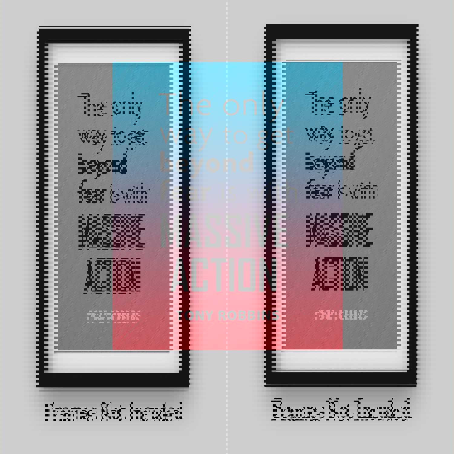 Tony Robbins Quotes Wall Art - Motivational Print for Home, Office, School, Gym
