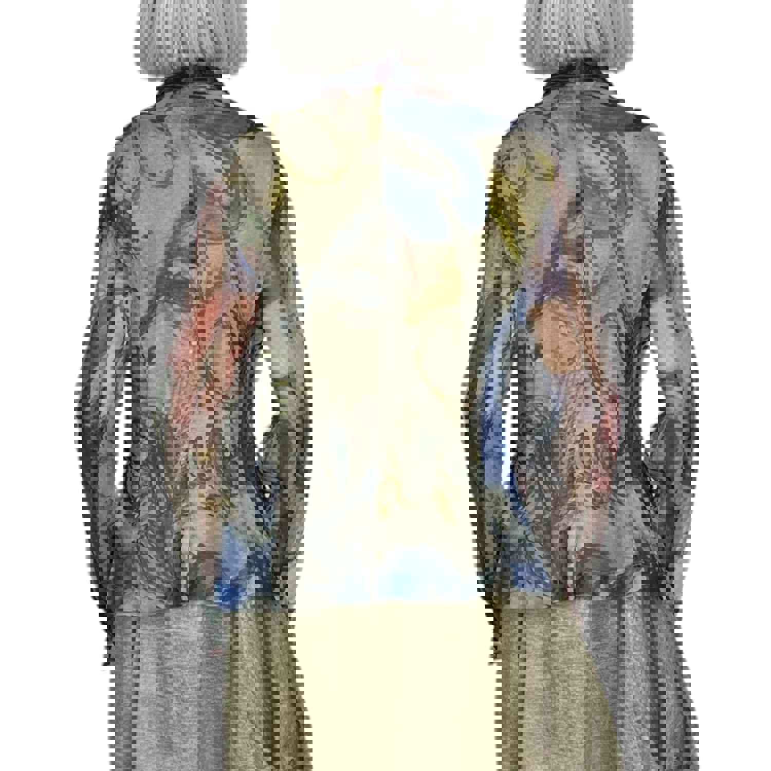 FLORAL PRINT SILK JACKET