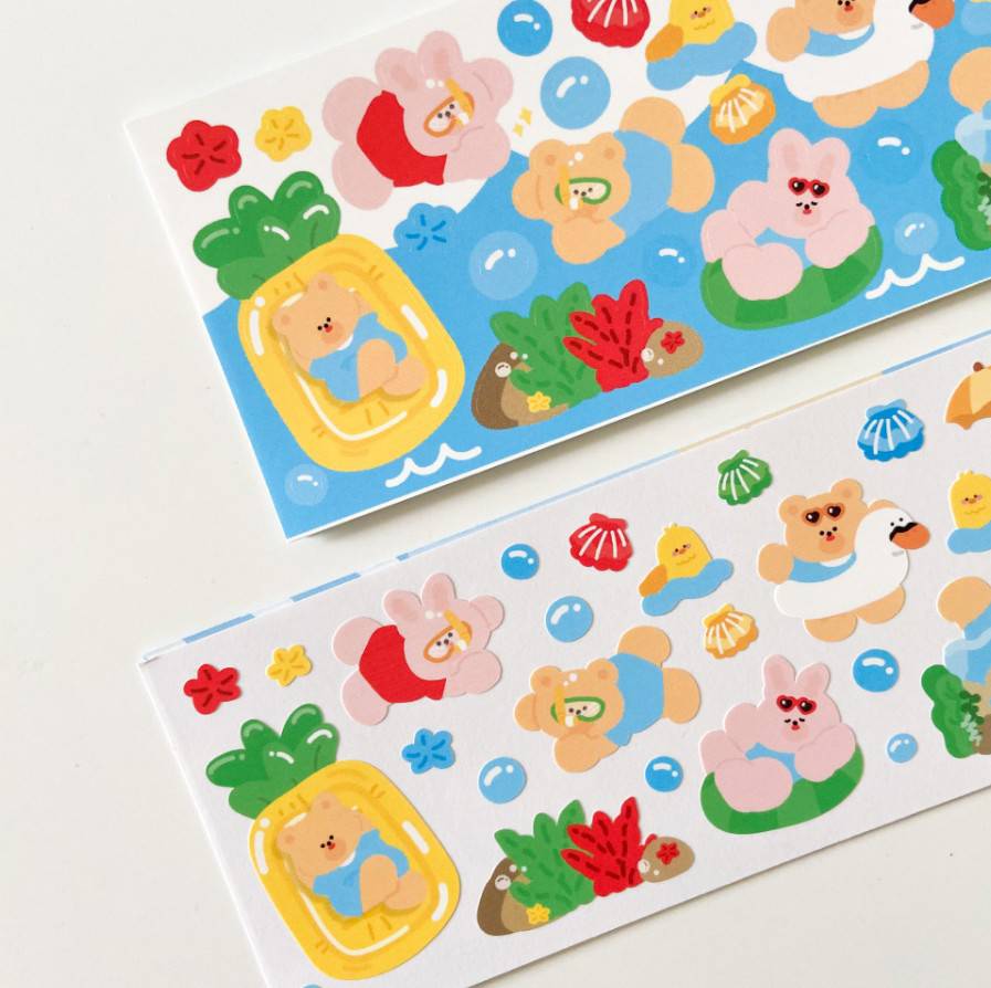 Summer Vacation Sticker - Made in Korea