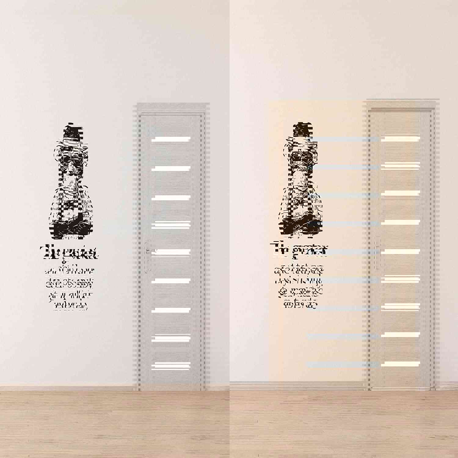 Animal Life Quote Vinyl Wall Sticker Decal - Another Day Monkey Motivation Quote