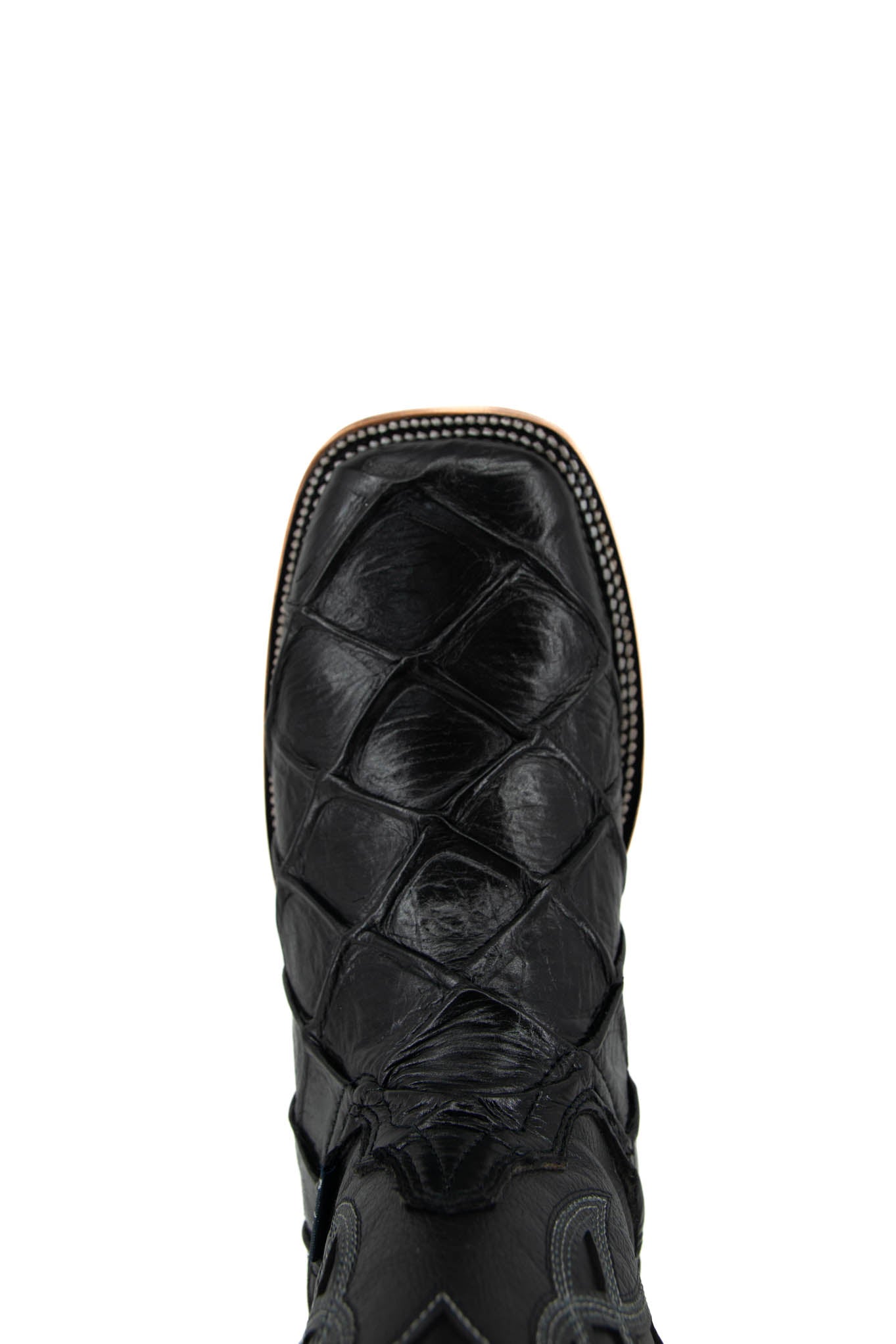 Imit. Pez Mar Y Tierra Square Toe Cowboy Boot - Genuine Leather