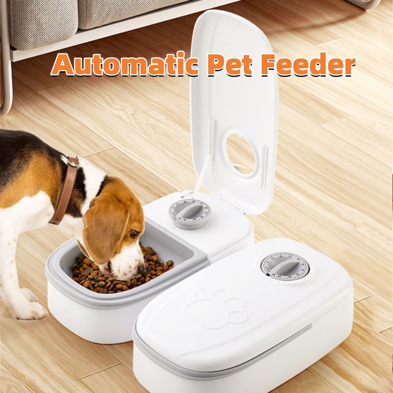 Automatic Pet Feeder Smart Food Dispenser For Cats Dogs with Timer and Stainless Steel Bowl