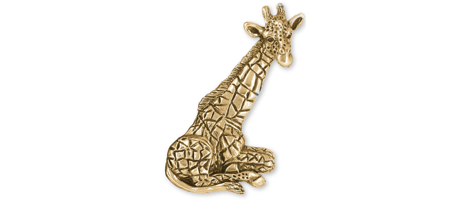 Handmade 14k Gold Vermeil Giraffe Pendant - GFF2-NKVM