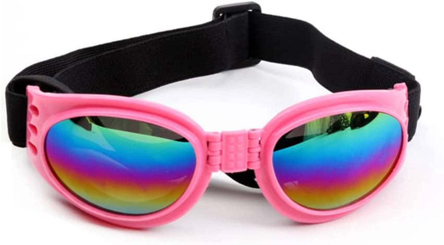 Mekek Pet Dog Sunglasses - Windproof, Foldable, UV Protection Adjustable Goggles for Dogs