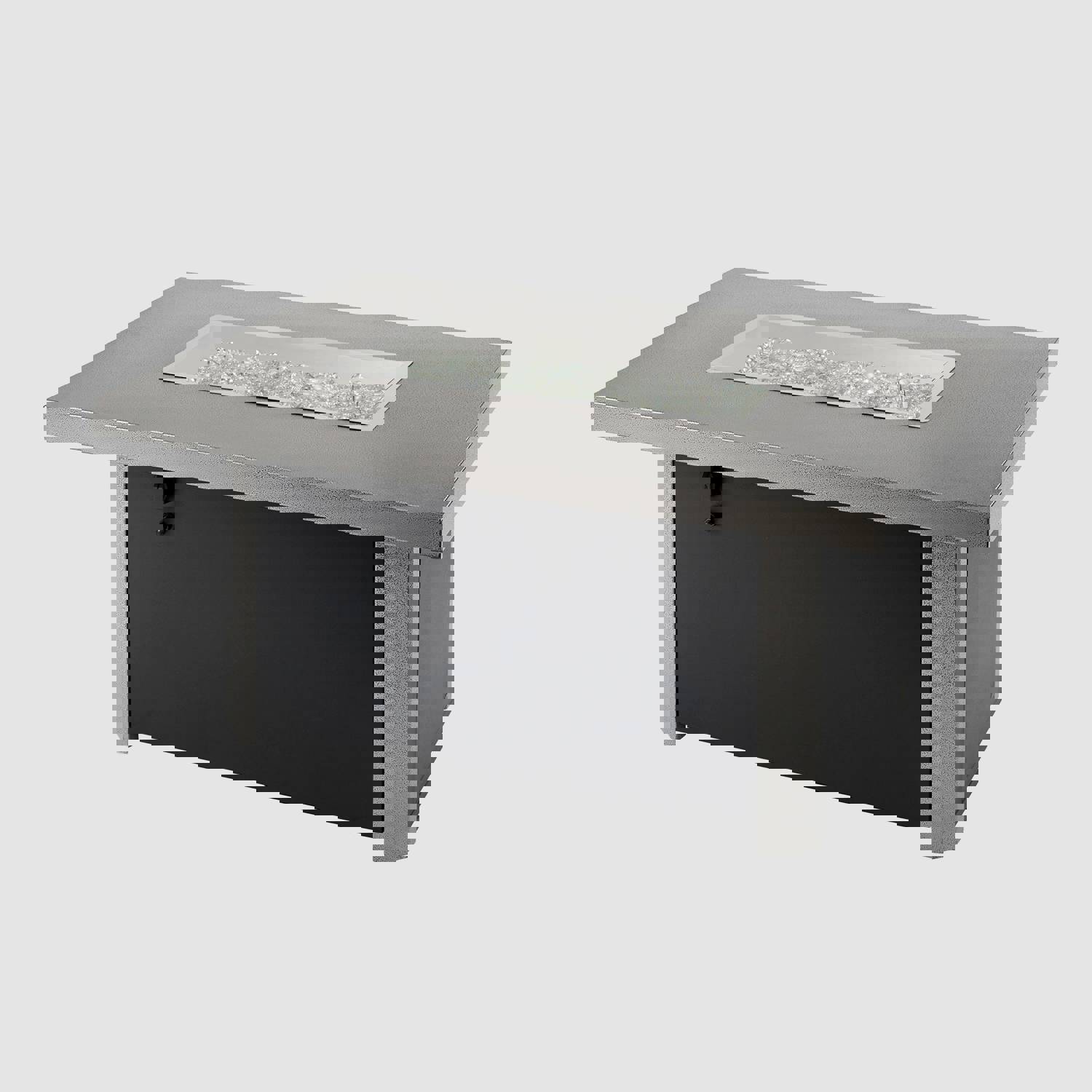 Caden Rectangular Gas Fire Pit Table - Modern Outdoor Patio Decor