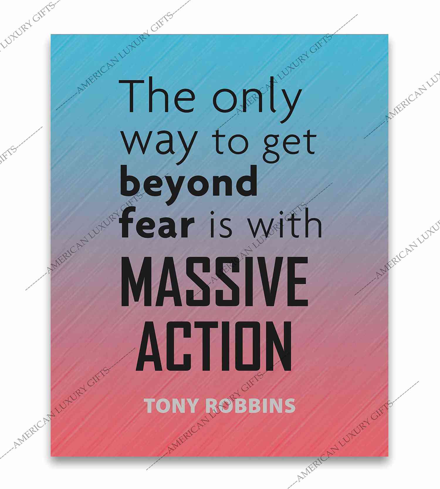 Tony Robbins Quotes Wall Art - Motivational Print for Home, Office, School, Gym