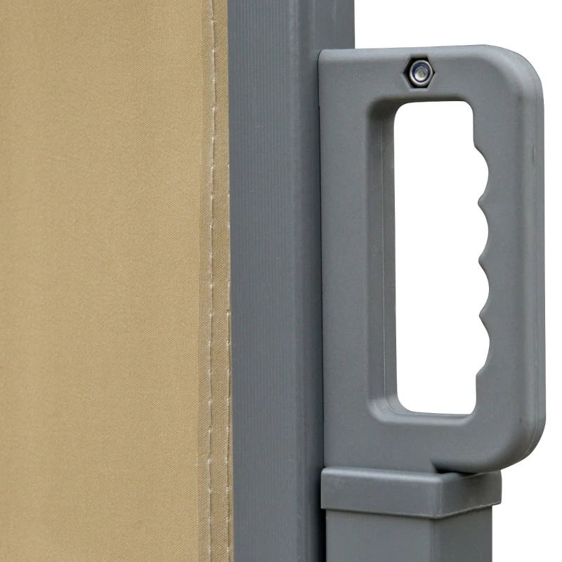 Outsunny 20 Double Retractable Patio Side Awning with UV Protection & Auto Pull-Back