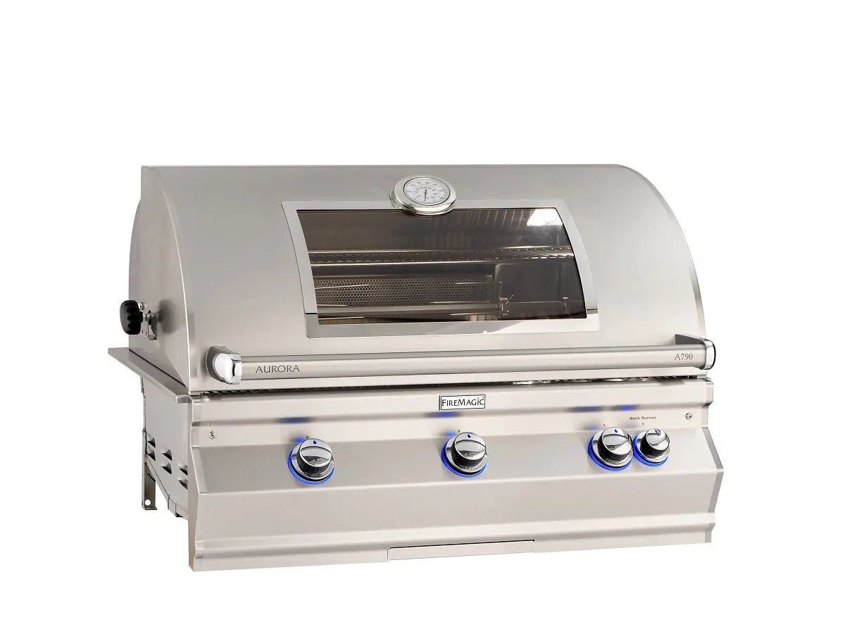Fire Magic Aurora A790i 36-Inch Propane Gas Built-In Grill with Sear Burner and Rotisserie Kit