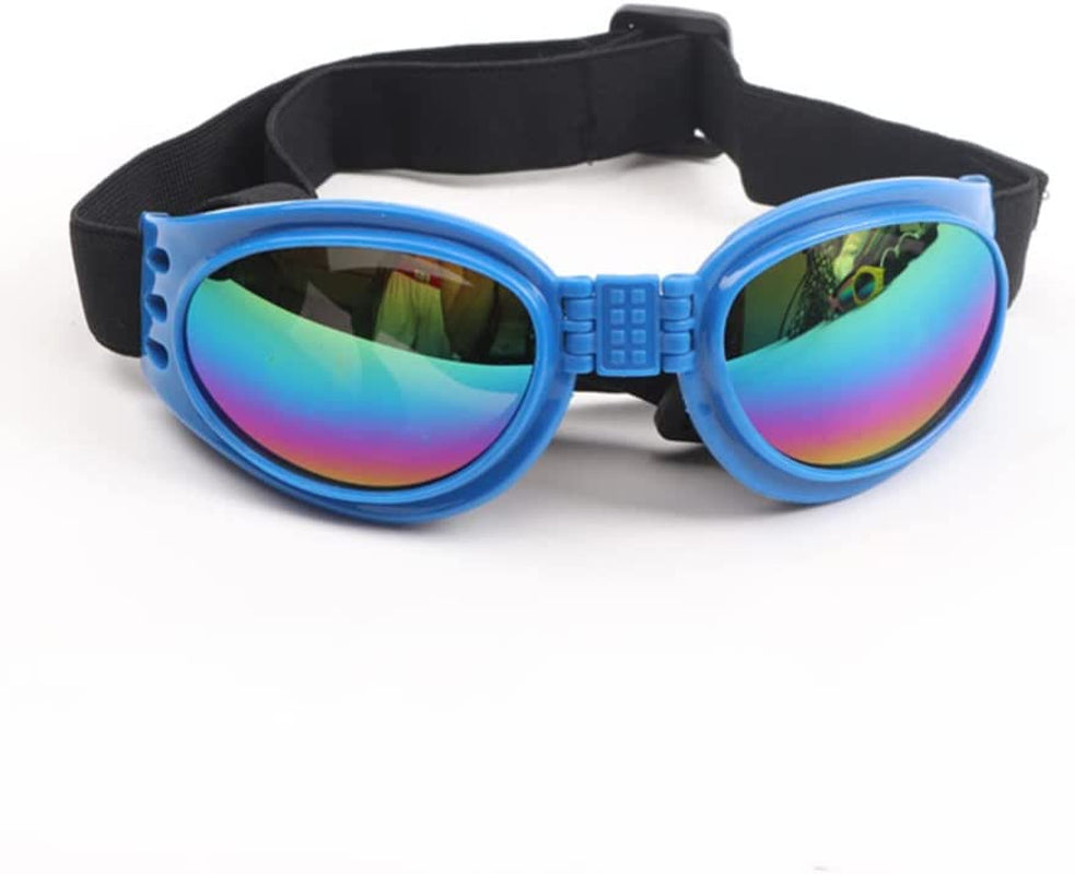 Mekek Pet Dog Sunglasses - Windproof, Foldable, UV Protection Adjustable Goggles for Dogs
