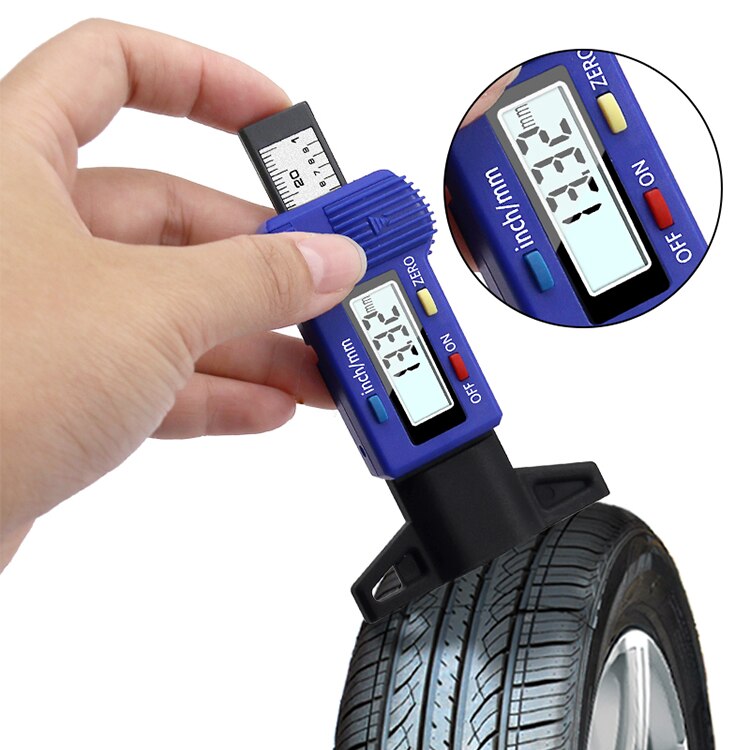 Digital Tire Tread Depth Gauge with LCD Display