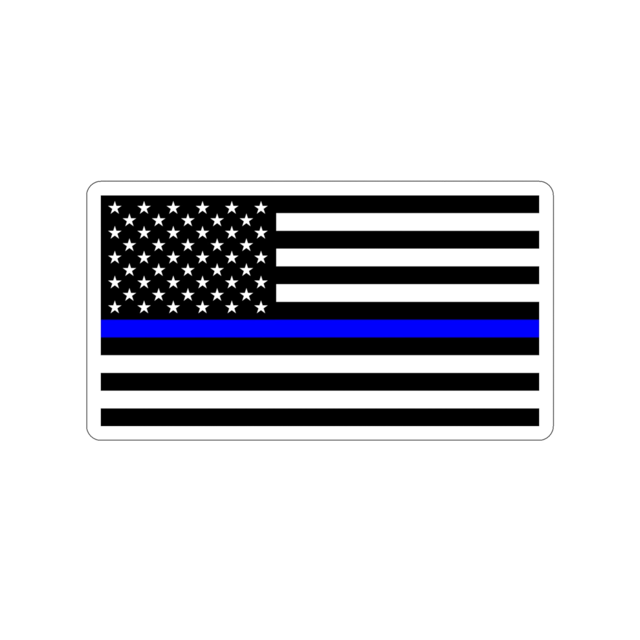 Thin Blue Line Flag Decal - Indoor & Outdoor Vinyl Sticker