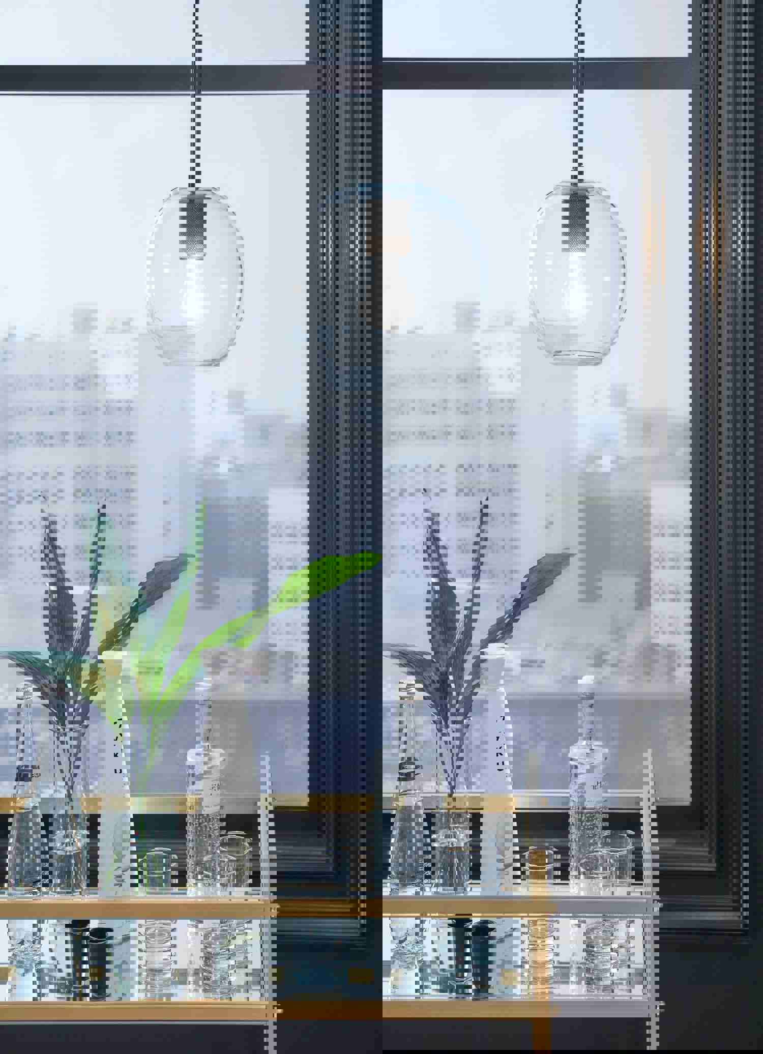 Cordunn Modern-Industrial Glass Pendant Light