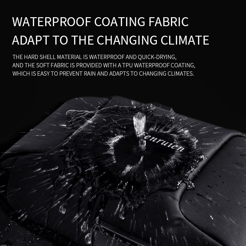 Men's Anti-Theft Sling Crossbody Bag with TSA Lock & USB Charging