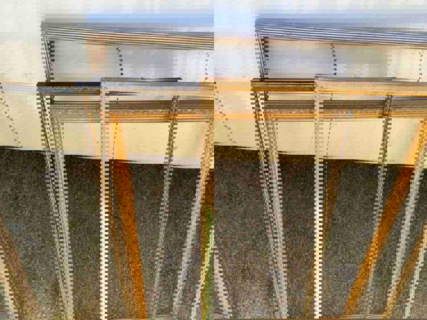 Vintage LOT of 21 Large Picture Frames with Linen and Wood Design for Wall Collage and Crafts