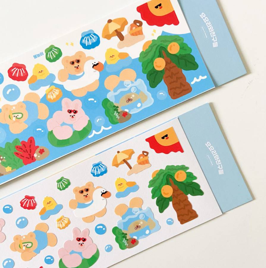 Summer Vacation Sticker - Made in Korea