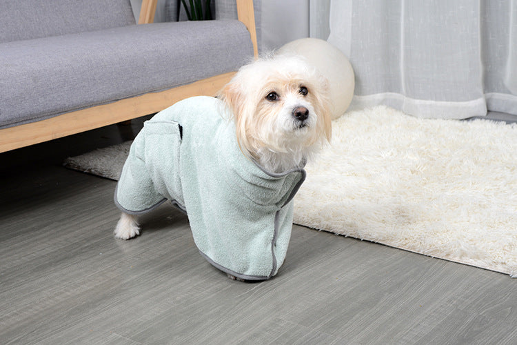 Quick-drying Pet Absorbent Towel Dog Bathrobe for Dogs & Cats