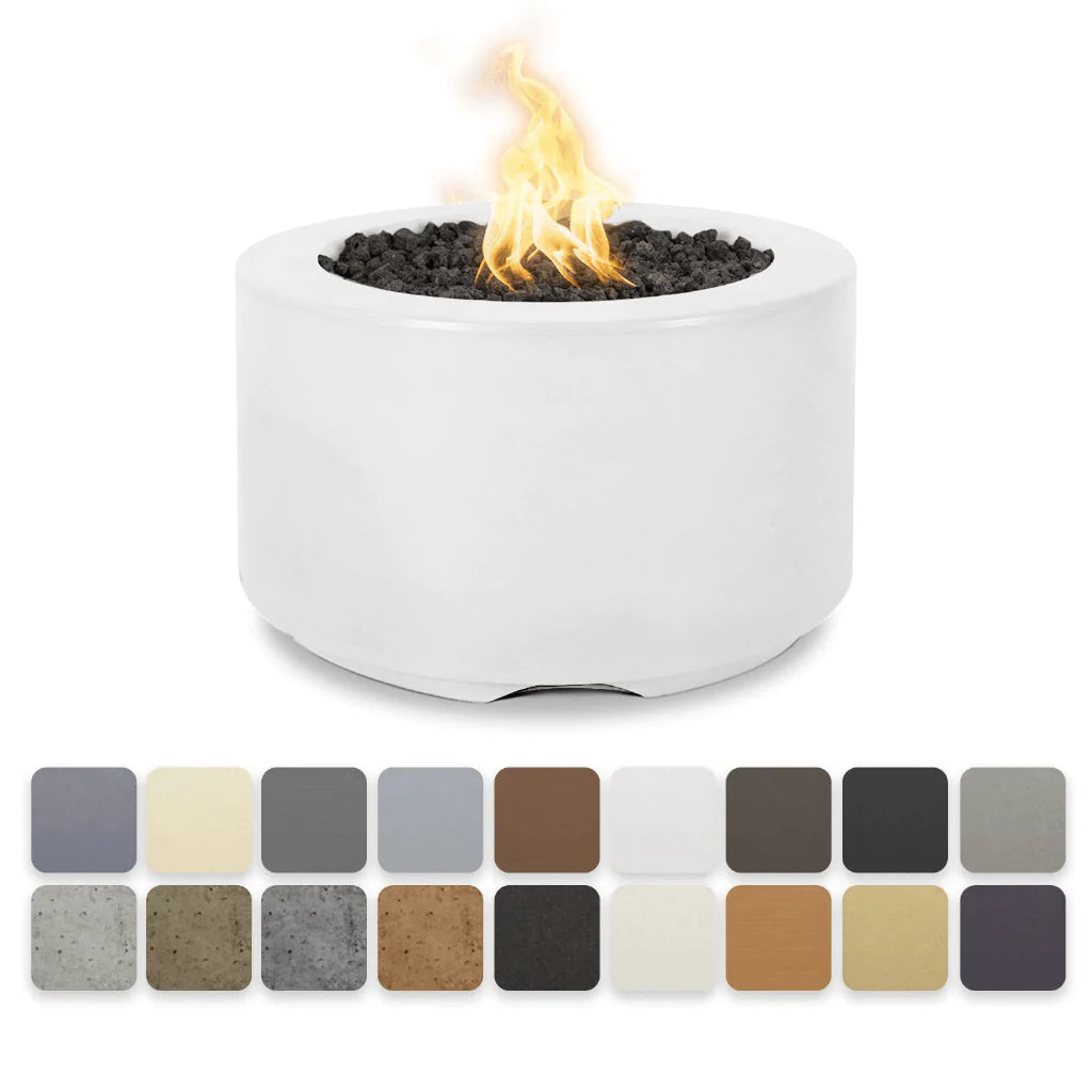 The Outdoor Plus - Florence GFRC Concrete Round Natural Gas Fire Pit 32
