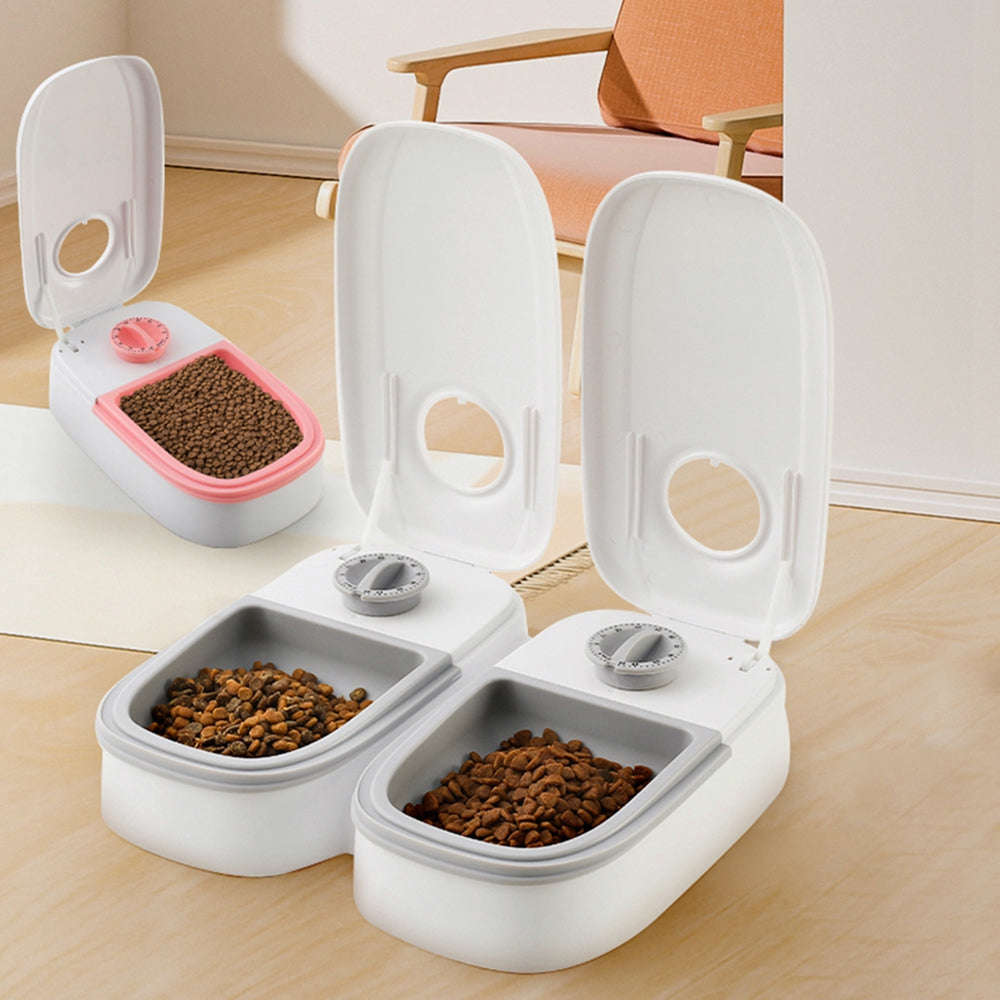 Automatic Pet Feeder Smart Food Dispenser For Cats Dogs with Timer and Stainless Steel Bowl
