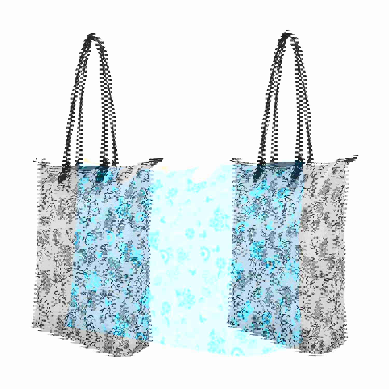 Blue Floral Amour Single-Shoulder Lady Handbag