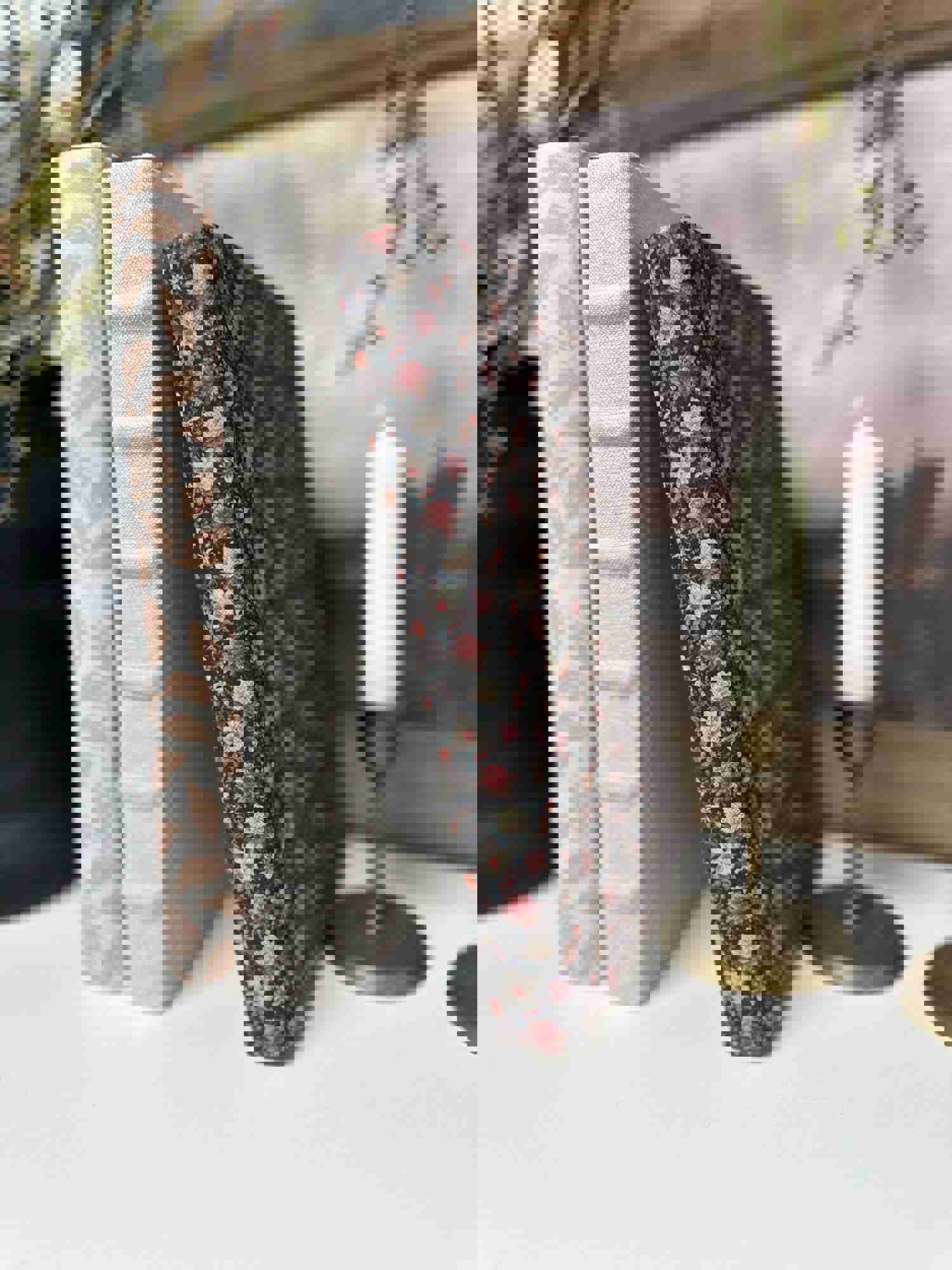 Dainty Floral Fabric Wrapped Books for Home Decor