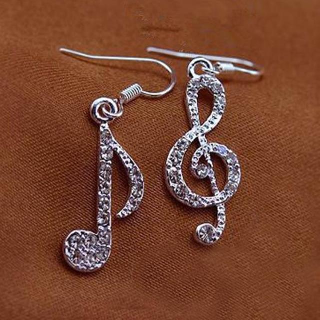 Geometric Notes Music Drop Earrings for Women