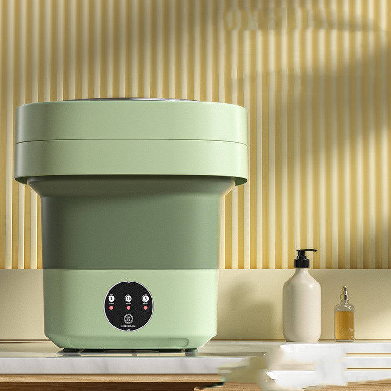 Mini Foldable Washing Machine for Socks and Underwear with Spinning Dry Function