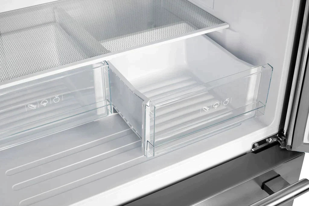 FORNO 31 Inch 17.5 cu ft French Door Refrigerator with Ice Maker in Stainless Steel