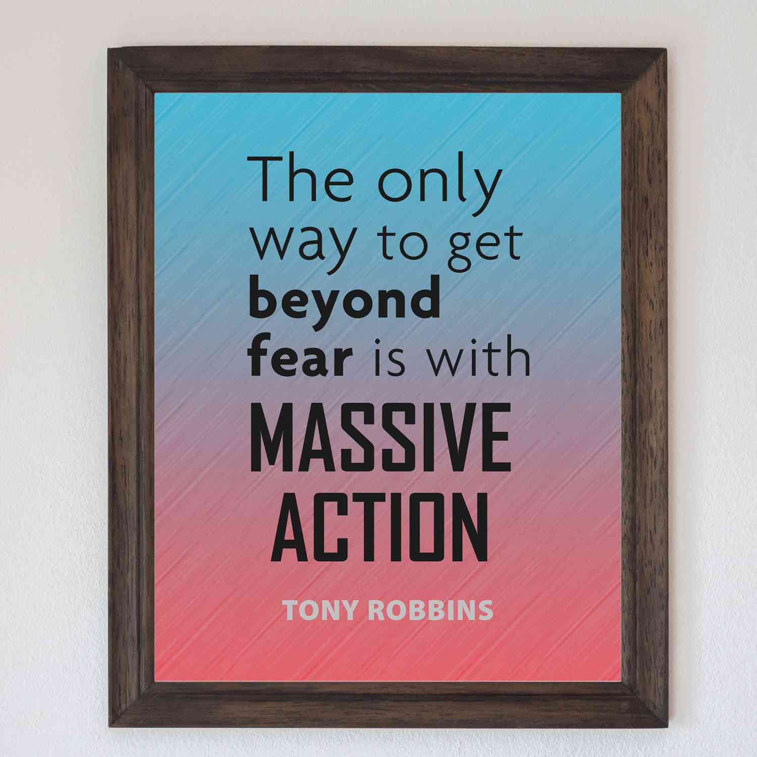 Tony Robbins Quotes Wall Art - Motivational Print for Home, Office, School, Gym