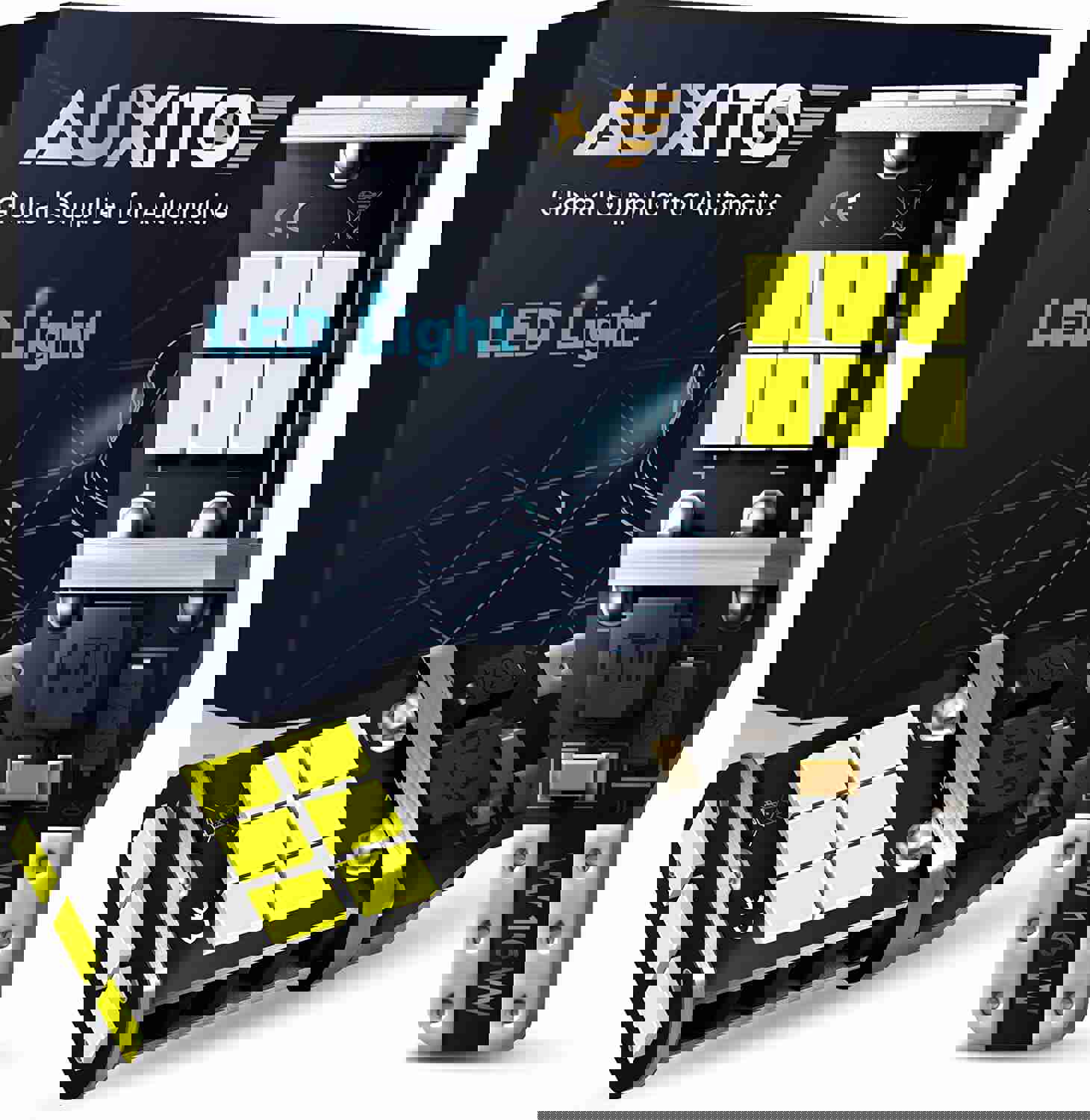 AUXITO BULBS 906, 912, 921, T15 Base (Pair) - High-Performance Car Bulbs