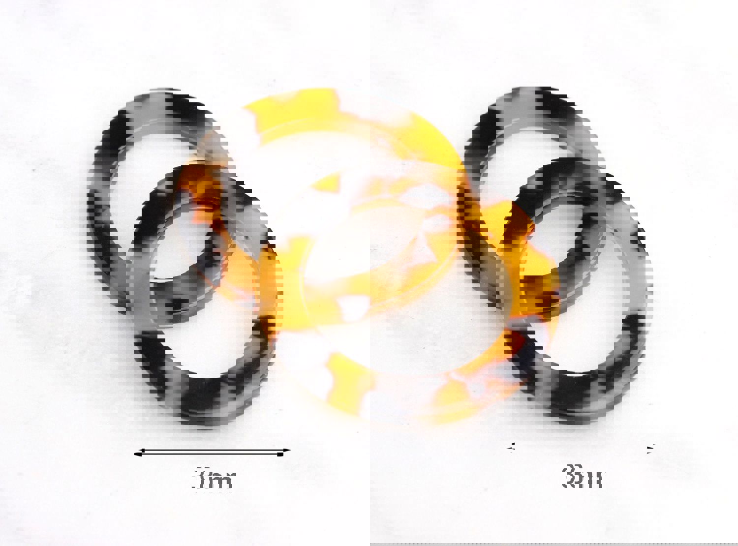 2 Plastic Rings Tortoise Shell, Open Circle Earring Findings Washer Large Flat Circle Loop Link Flat Hoop Earrings Tortoiseshell RG036-38-TT