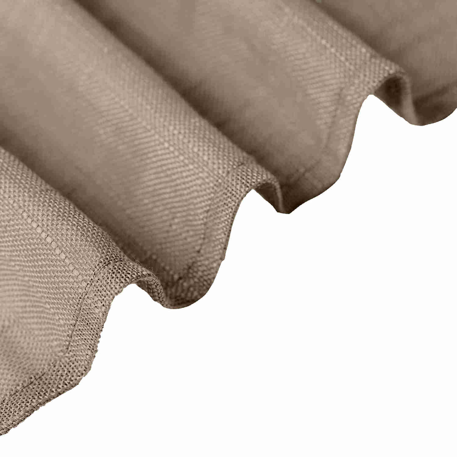 Taupe Seamless Rectangular Tablecloth - Linen Look, Wrinkle Resistant, 90x156