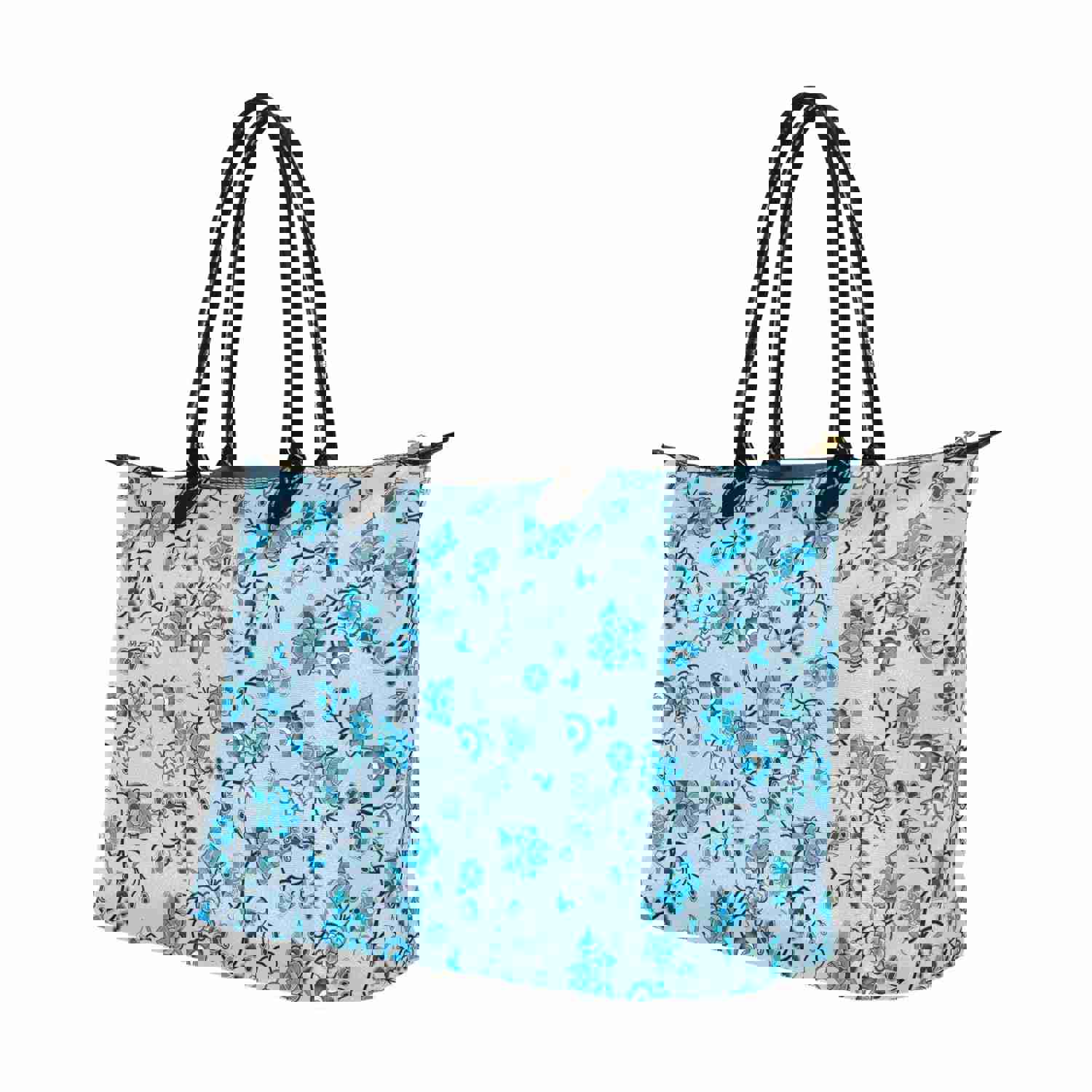Blue Floral Amour Single-Shoulder Lady Handbag