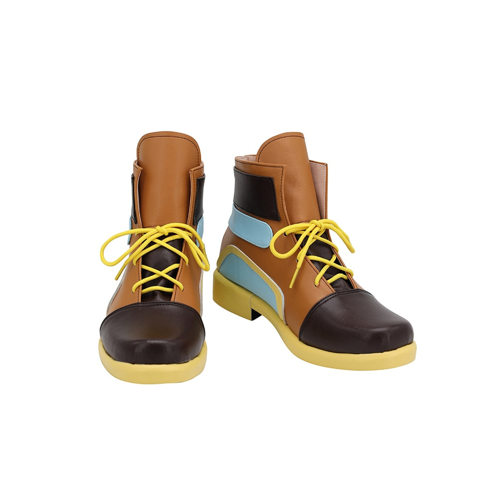 Custom Undertale Inksans Cosplay Boots - Brown Anime Shoes for Halloween Party