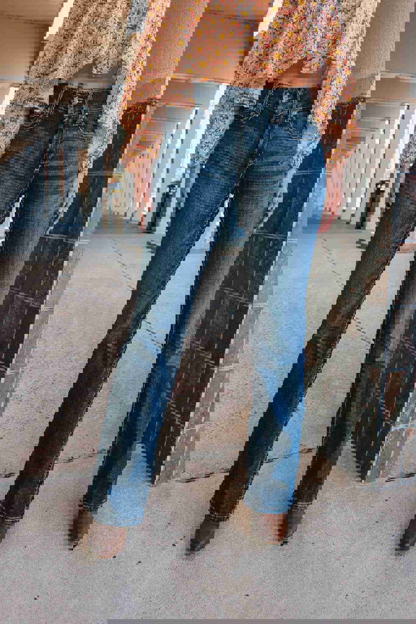 Ariat Dark Wash Perfect Rise Halyn Boot Cut Jeans for Women
