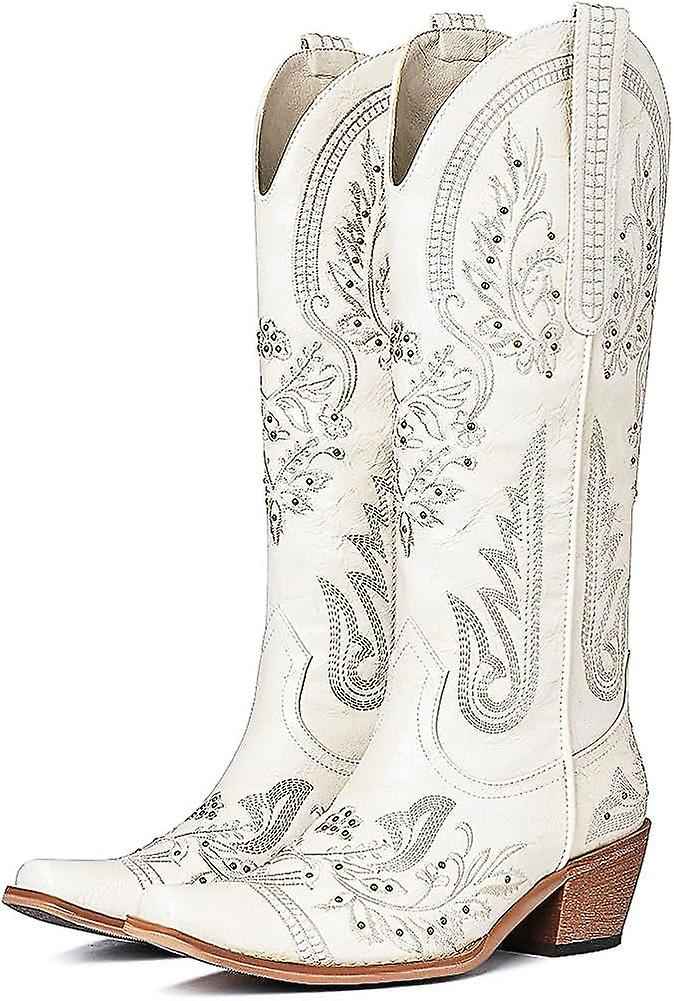 White Rhinestone Cowgirl Boots