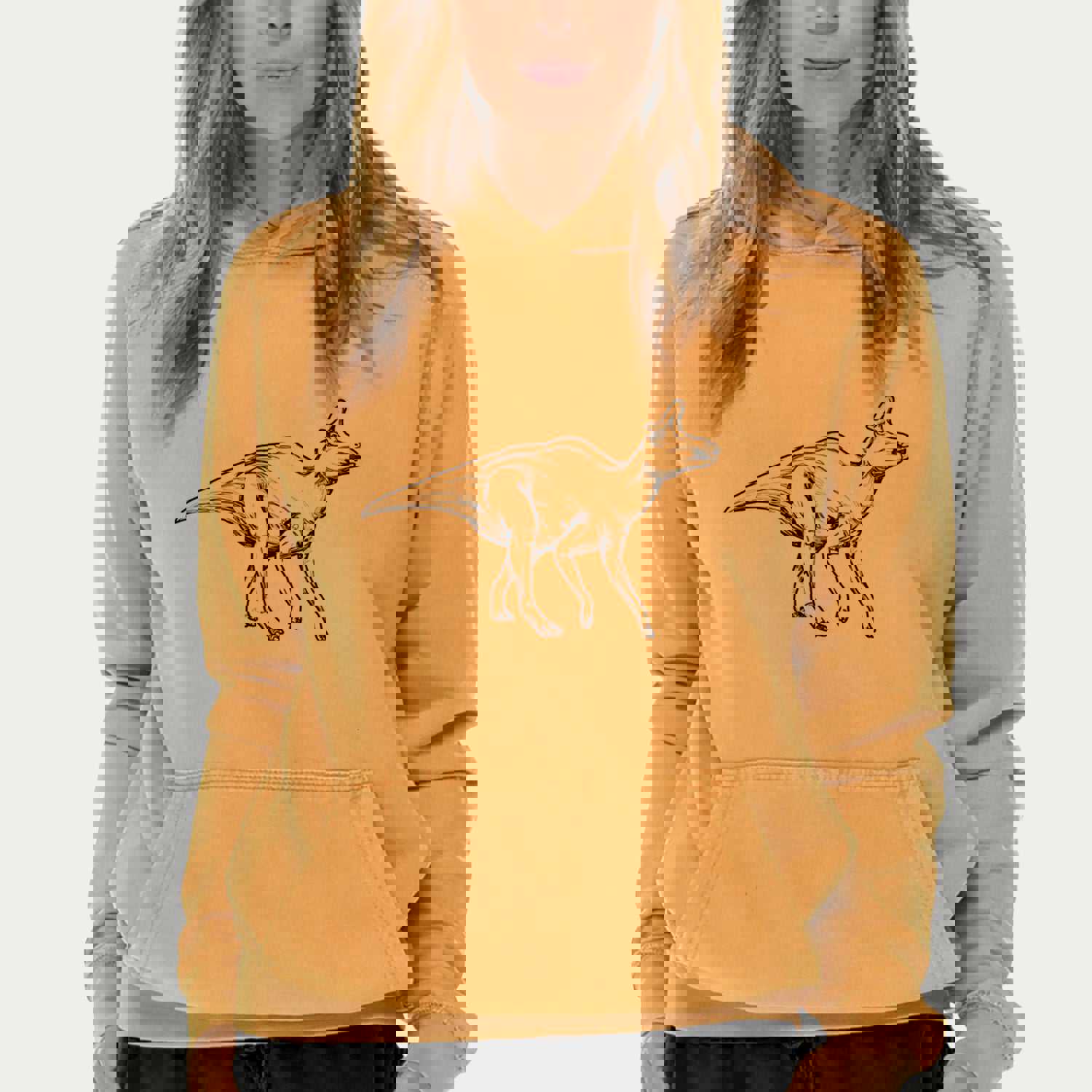 Lambeosaurus Lambei - Mid-Weight Unisex Vintage 100% Cotton Hoodie