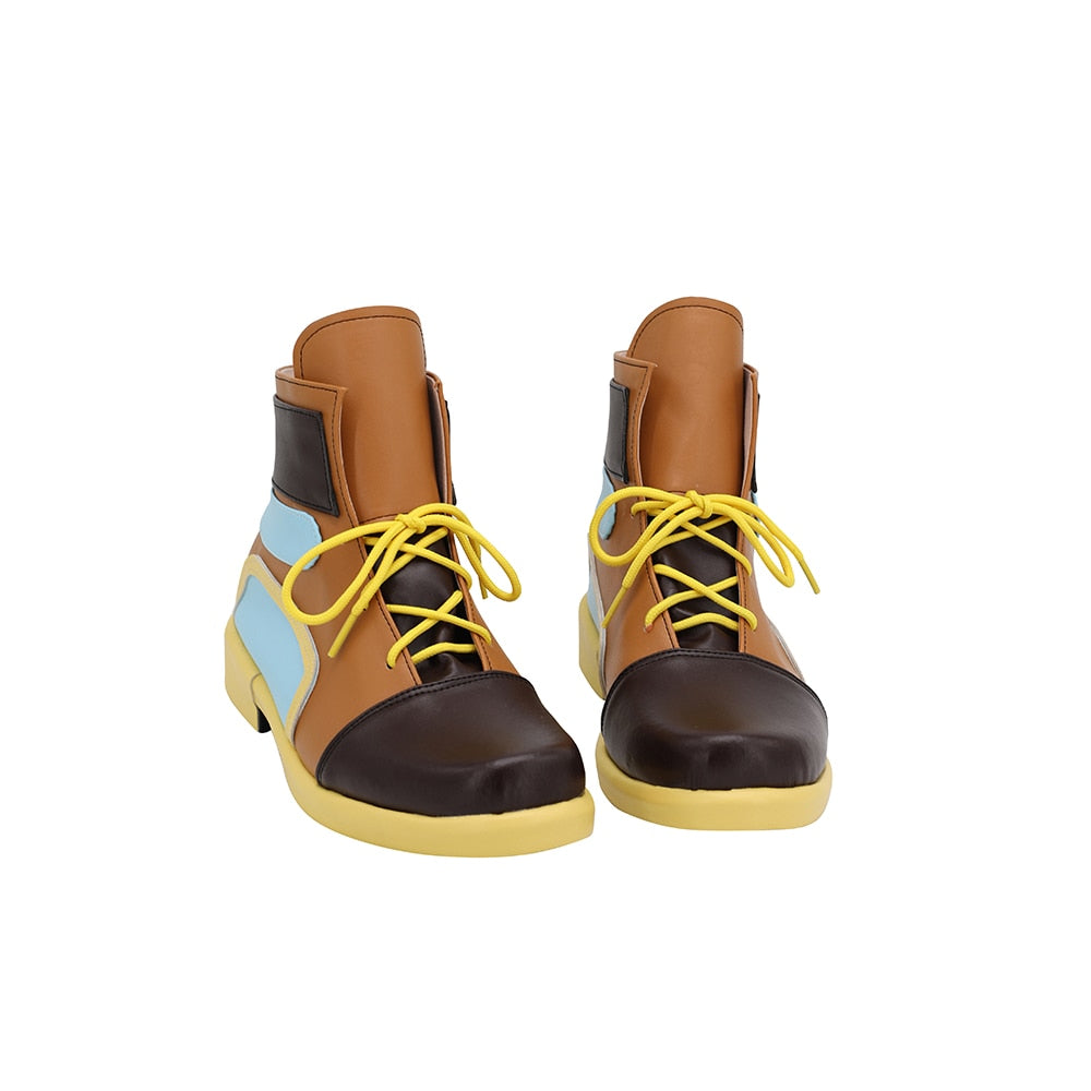 Custom Undertale Inksans Cosplay Boots - Brown Anime Shoes for Halloween Party