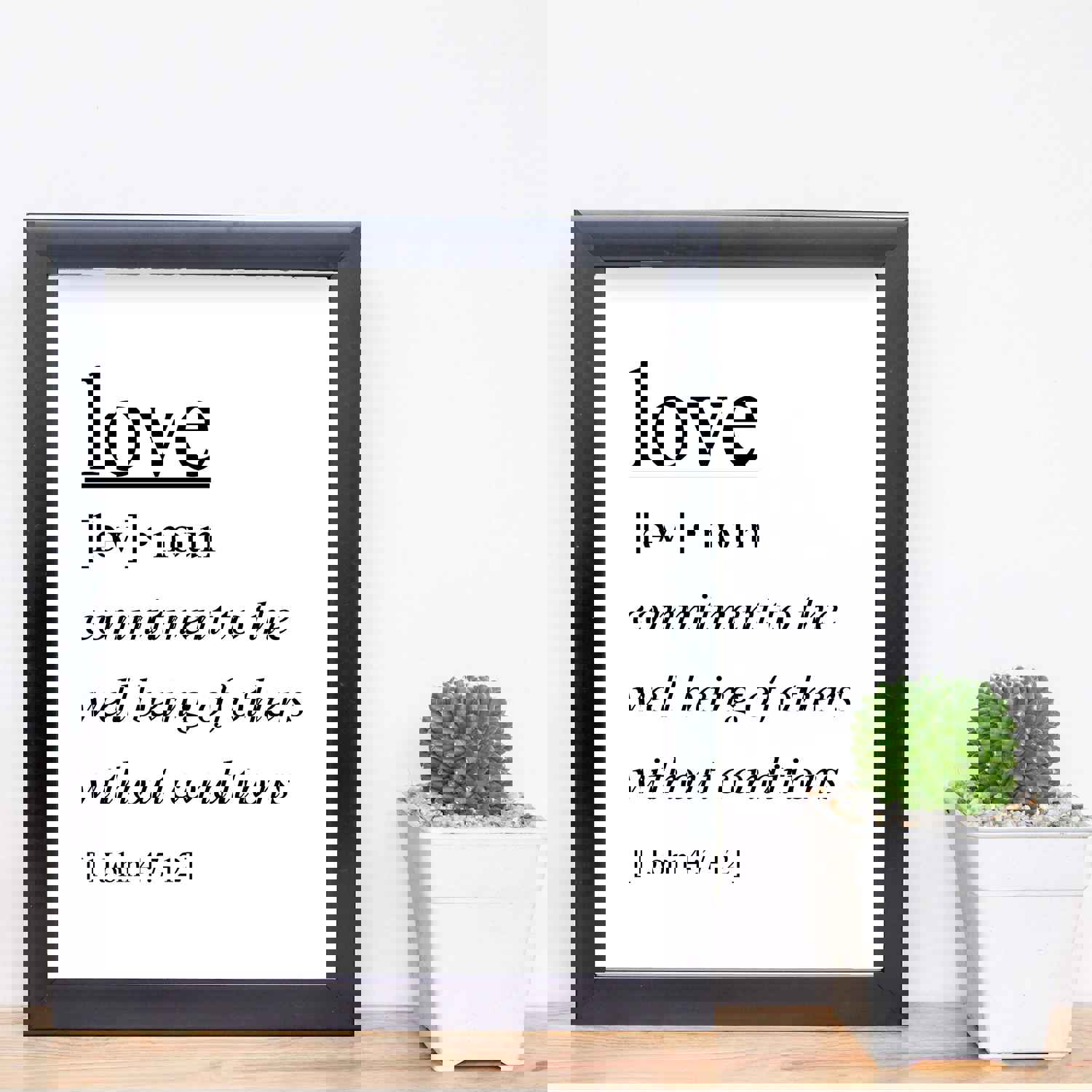 Love-Commitment to the Well Being of Others - Bible Verse Wall Art Sign - 8 x 10 Scripture Poster Print - Ready to Frame