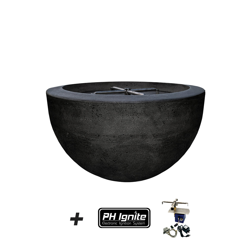 Moderno 3 Fire Bowl - Outdoor Gas Fire Pit with Lava Rocks