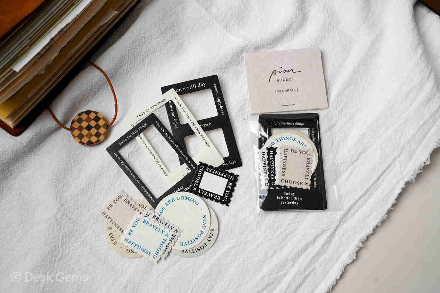 Pion Decoration Sticker Pack - 15 Sheets Self-Adhesive