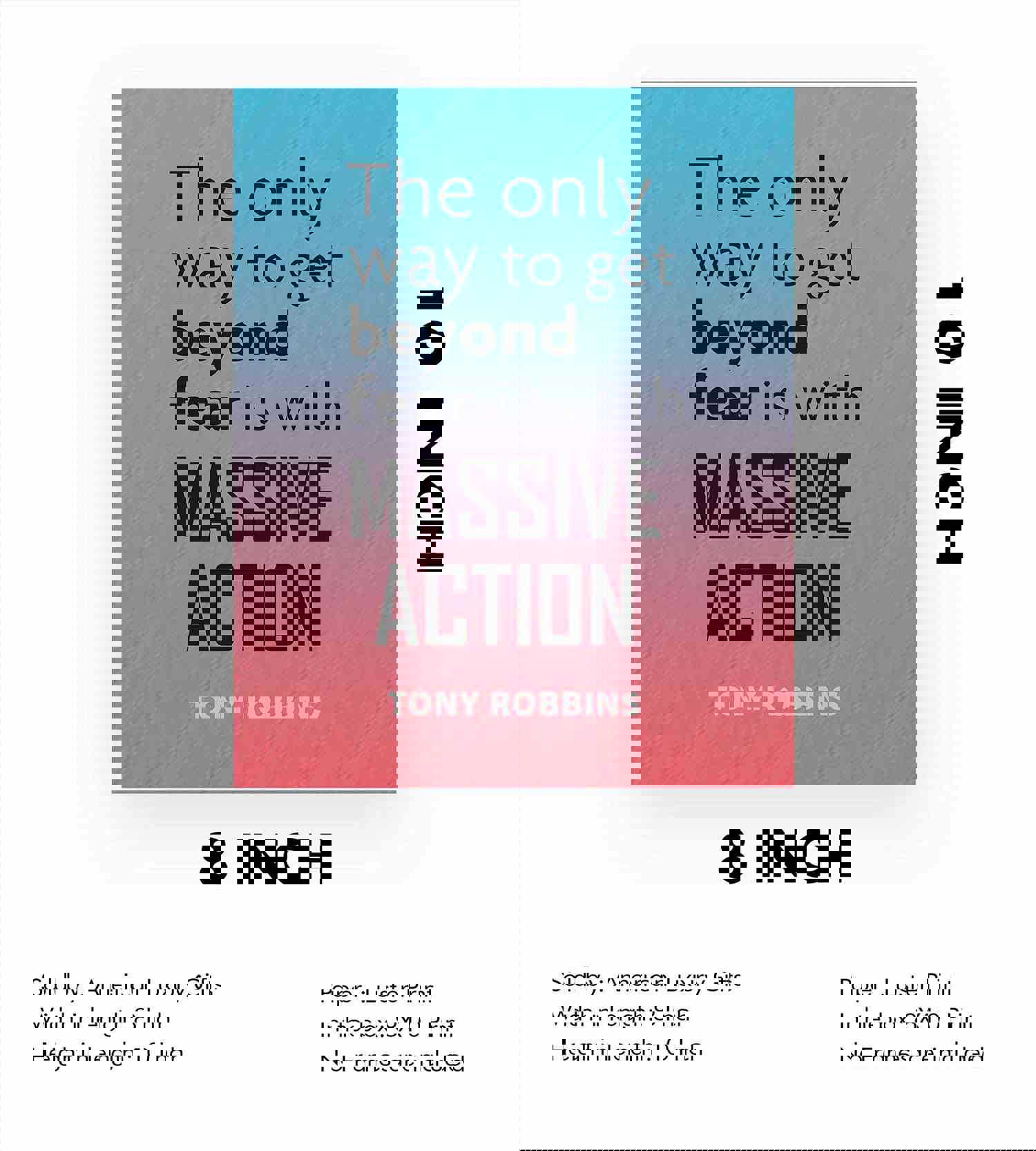 Tony Robbins Quotes Wall Art - Motivational Print for Home, Office, School, Gym