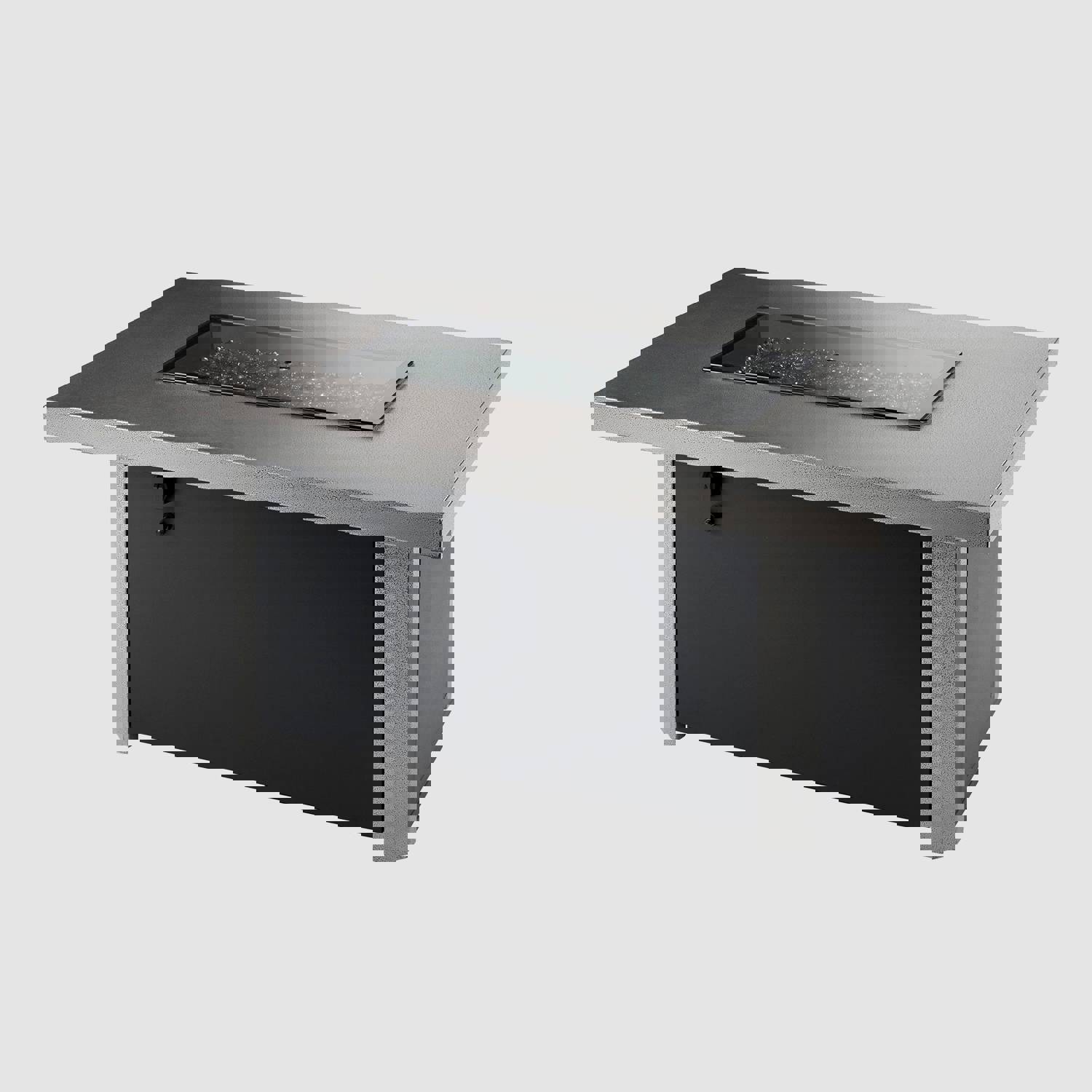 Caden Rectangular Gas Fire Pit Table - Modern Outdoor Patio Decor