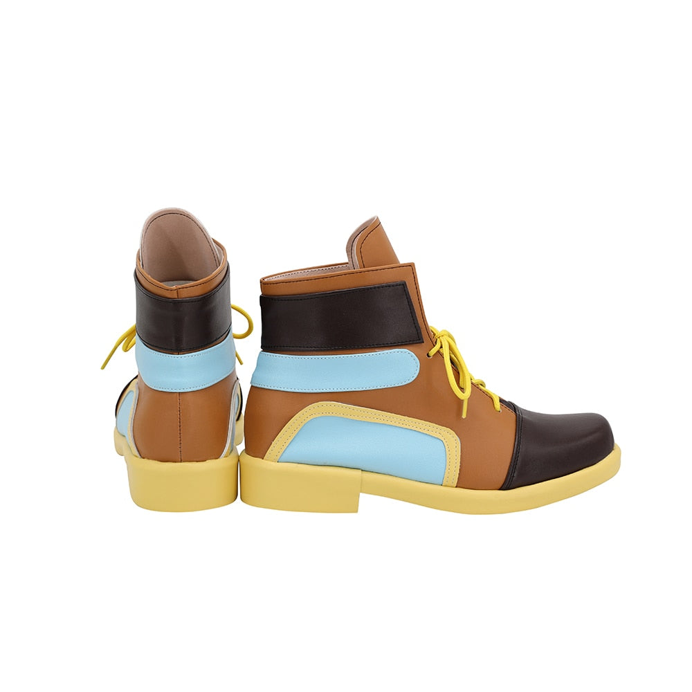 Custom Undertale Inksans Cosplay Boots - Brown Anime Shoes for Halloween Party
