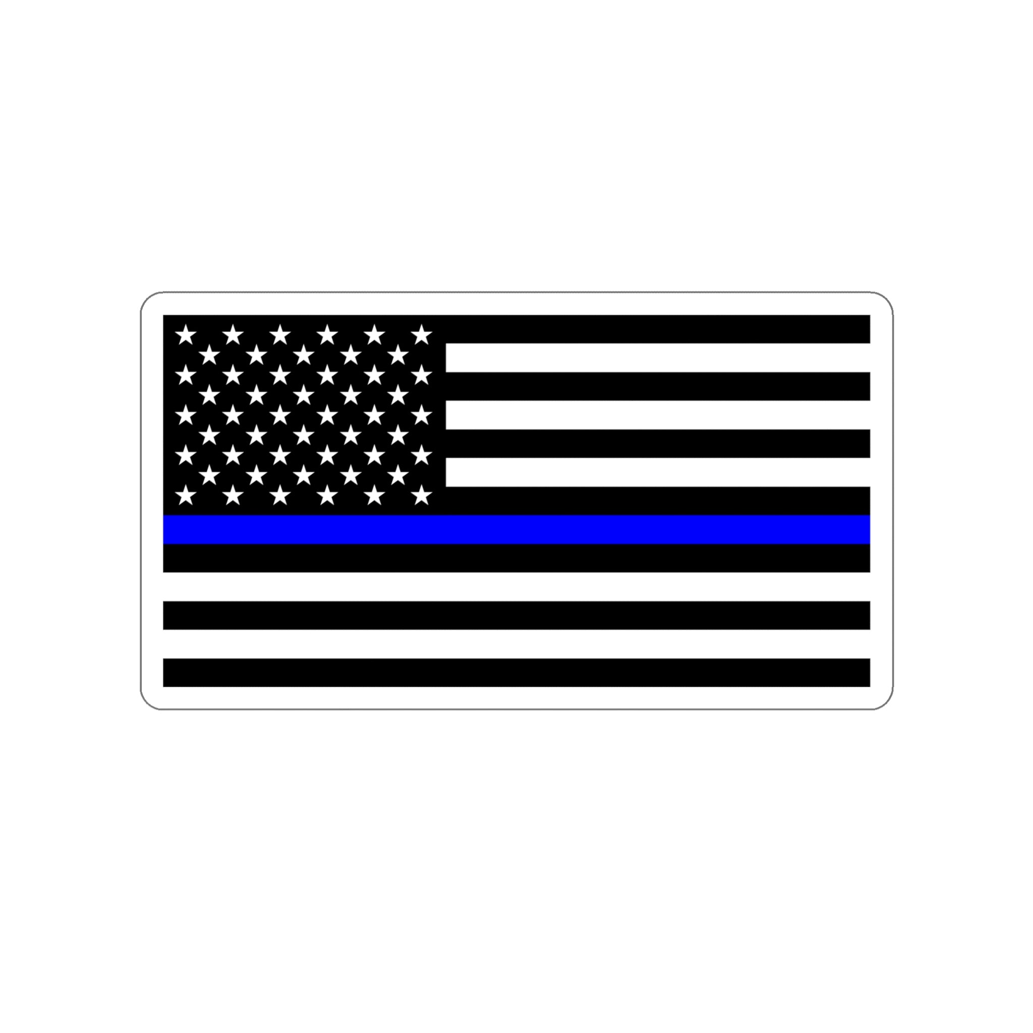 Thin Blue Line Flag Decal - Indoor & Outdoor Vinyl Sticker