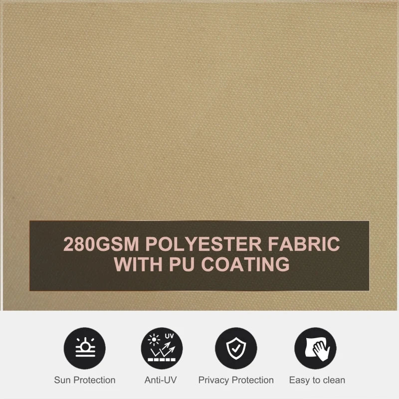 Outsunny 20 Double Retractable Patio Side Awning with UV Protection & Auto Pull-Back