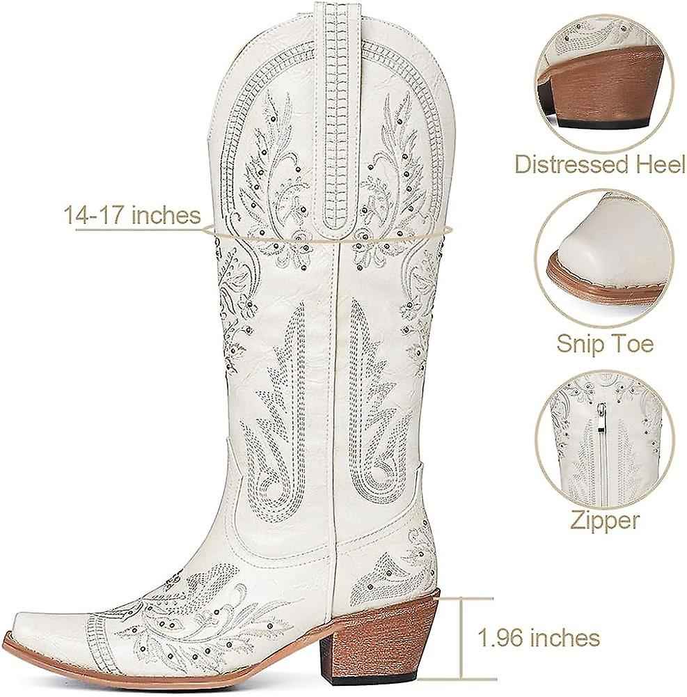 White Rhinestone Cowgirl Boots