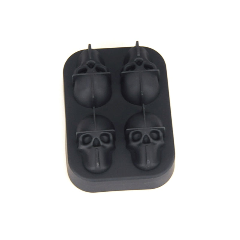 Skull Ice Cube Maker Tray - Silicone Rubber Mold for Fun and Eco-Friendly Ice Cubes